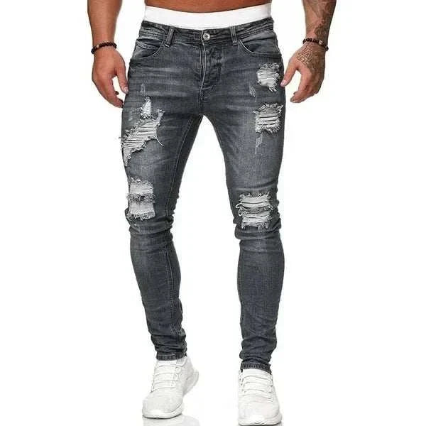Ripped Jeans Men Stretch
